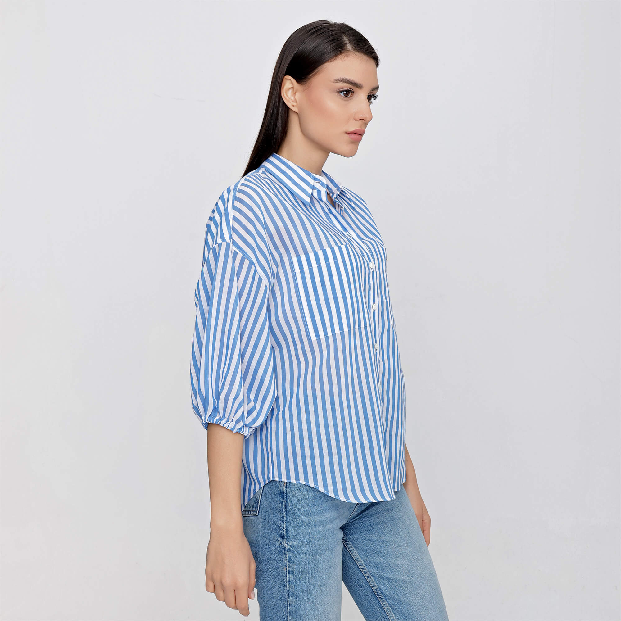 Brunello Cucinelli - Blue&White Striped Shirt 